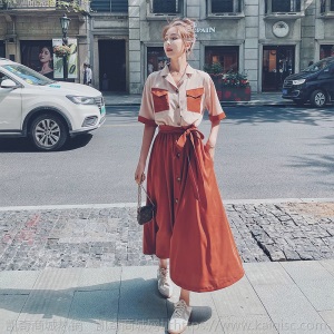 雪纺连衣裙女夏季赫本风温柔系穿搭超仙气质森系初恋法式桔梗长裙