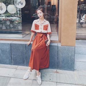 雪纺连衣裙女夏季赫本风温柔系穿搭超仙气质森系初恋法式桔梗长裙