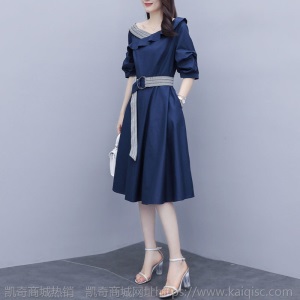 胖mm法式洋气连衣裙2021夏季大码女装胖妹妹新款遮肚子显瘦淑女裙