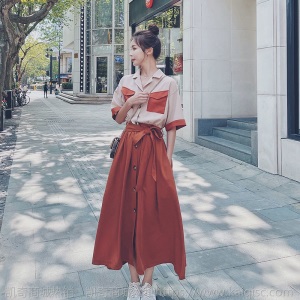雪纺连衣裙女夏季赫本风温柔系穿搭超仙气质森系初恋法式桔梗长裙
