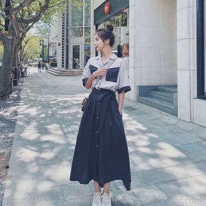 雪纺连衣裙女夏季赫本风温柔系穿搭超仙气质森系初恋法式桔梗长裙