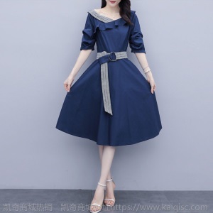 胖mm法式洋气连衣裙2021夏季大码女装胖妹妹新款遮肚子显瘦淑女裙