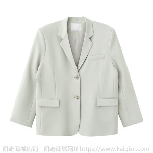 2021韩版秋季新款简约时尚纯色单排扣垂感宽松休闲西装外套女W237