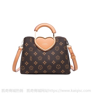 女包2021新款潮流真皮女包手提包真皮爱心时尚单肩斜挎水桶包