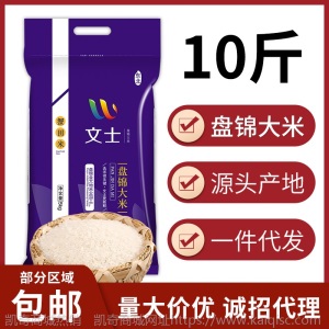 东北盘锦大米文士金大地厂家直批一件代发珍珠米蟹田新米袋装5kg