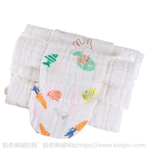 ❤好评率100%❤4层婴儿吸汗巾儿童纱布垫背巾纯棉卡通幼儿园隔汗巾大号宝宝汗巾