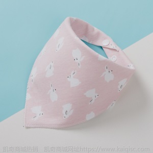 纯棉三角巾 儿童围嘴双面纯棉口水巾定制 防脏吸水婴儿围嘴口水兜