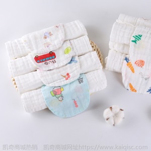 ❤好评率100%❤4层婴儿吸汗巾儿童纱布垫背巾纯棉卡通幼儿园隔汗巾大号宝宝汗巾