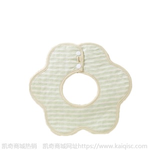 宝宝口水巾彩棉保暖花边口水围兜360度婴儿围嘴花瓣