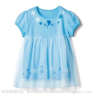 春夏女童短袖连衣裙纯棉网纱公主裙夏季淑裙可爱裙子圆领半袖