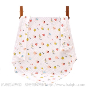 6层纱布婴儿浴巾110*110纯棉宽边ins风儿童纱布浴巾六层水洗童被