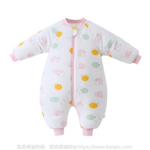 婴儿分腿睡袋冬季加厚宝宝纯棉防踢被儿童睡袋一件代发