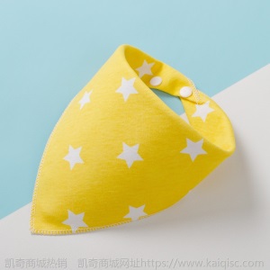 纯棉三角巾 儿童围嘴双面纯棉口水巾定制 防脏吸水婴儿围嘴口水兜