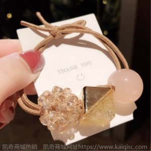 新款发饰可爱头绳水晶皮筋莫兰迪发圈小饰品头花扎头发10元店货源