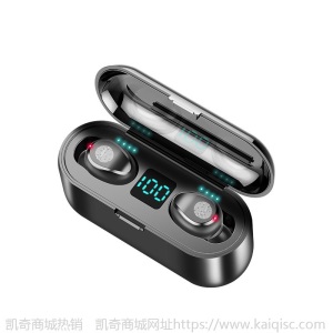 F9指纹触摸无线蓝牙耳机tws真立体音入耳式数显F9笑脸5.0运动双耳