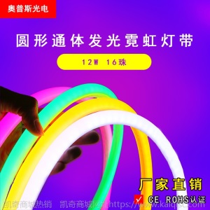 高压220V霓虹灯带LED柔性灯带户外工程防水发光字造型彩虹灯条