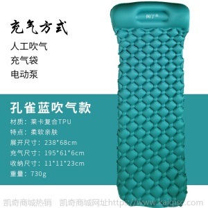 充气垫户外用品气垫床露营便携自动充气床垫防潮帐篷垫野营垫凯奇