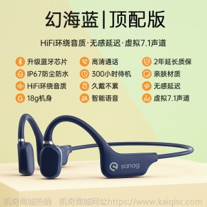凯奇爆款骨传导耳机 蓝牙5.0便携式运动健身防水无线不入耳耳机