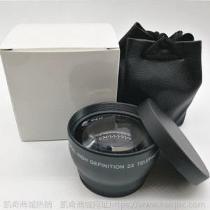 批发增距镜头口径37MM 2倍数码相机摄像机增倍镜远摄变距附加镜头