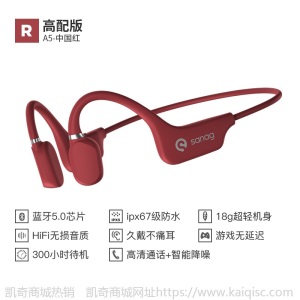 凯奇爆款骨传导耳机 蓝牙5.0便携式运动健身防水无线不入耳耳机
