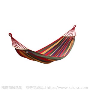 探险者户外休闲单人秋千帆布吊床 户外加宽加厚野营用品送吊床绳