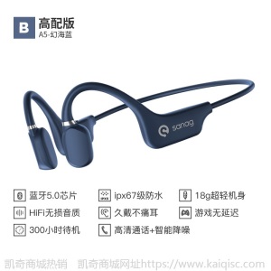 凯奇爆款骨传导耳机 蓝牙5.0便携式运动健身防水无线不入耳耳机