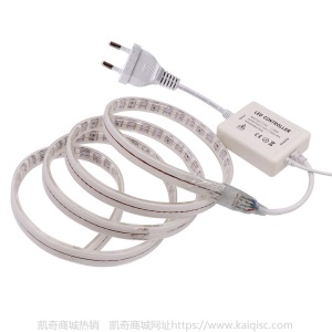 凯奇220V高压60灯每米5050LED防水套管软灯条七彩RGB灯带