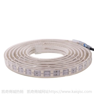 凯奇220V高压60灯每米5050LED防水套管软灯条七彩RGB灯带