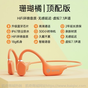 凯奇爆款骨传导耳机 蓝牙5.0便携式运动健身防水无线不入耳耳机