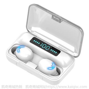 凯奇新款F9蓝牙耳机笑脸款 蓝牙耳机 TWS无线耳机触控数显立体声