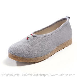 2021春秋新款民族风布鞋一脚蹬古风汉服平底搭配鞋老北京布鞋现货