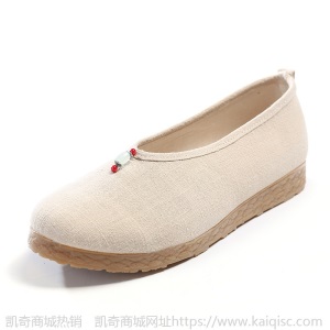 2021春秋新款民族风布鞋一脚蹬古风汉服平底搭配鞋老北京布鞋现货