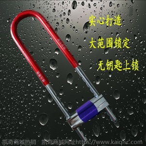 奥克曼玻璃门锁插锁电动车摩托车自行车锁商铺办公室门面房拉手锁