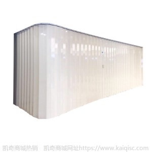 厂家直销免打孔无下轨PVC折叠推拉门商铺折叠门通燃气验收临时门