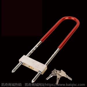 玻璃门锁拉手锁把手锁防盗锁双门加长U型锁插锁店面锁商铺锁u形锁