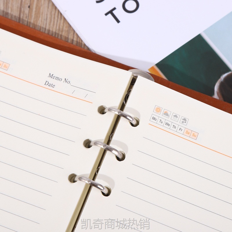 羊巴皮绑带笔记本 复古色软面记事本办公记录本定 制文具用品本子