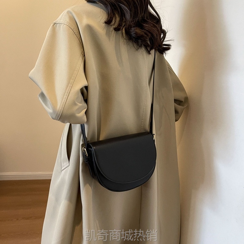 跨境时尚马鞍包简约质感小包包高级感女包小众设计斜挎包通勤包