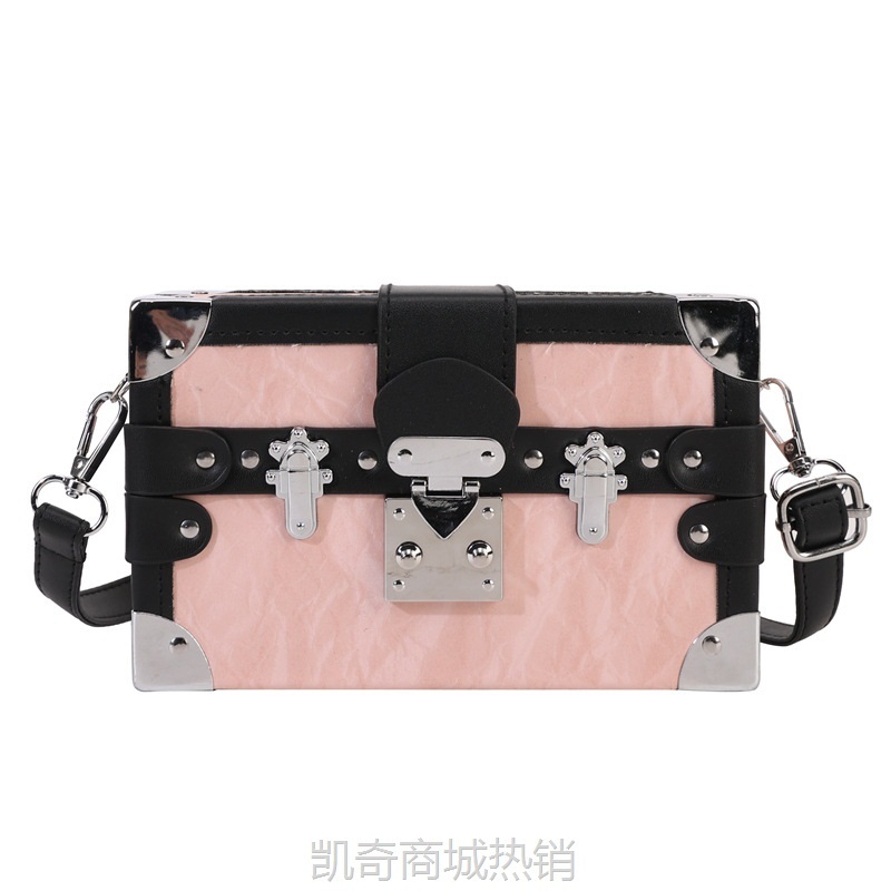 2024新款潮流盒子小方女包复古小箱子百搭个性高级感单肩斜挎女包