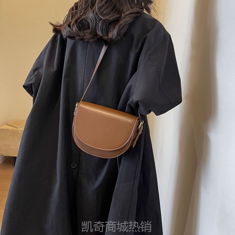 跨境时尚马鞍包简约质感小包包高级感女包小众设计斜挎包通勤包