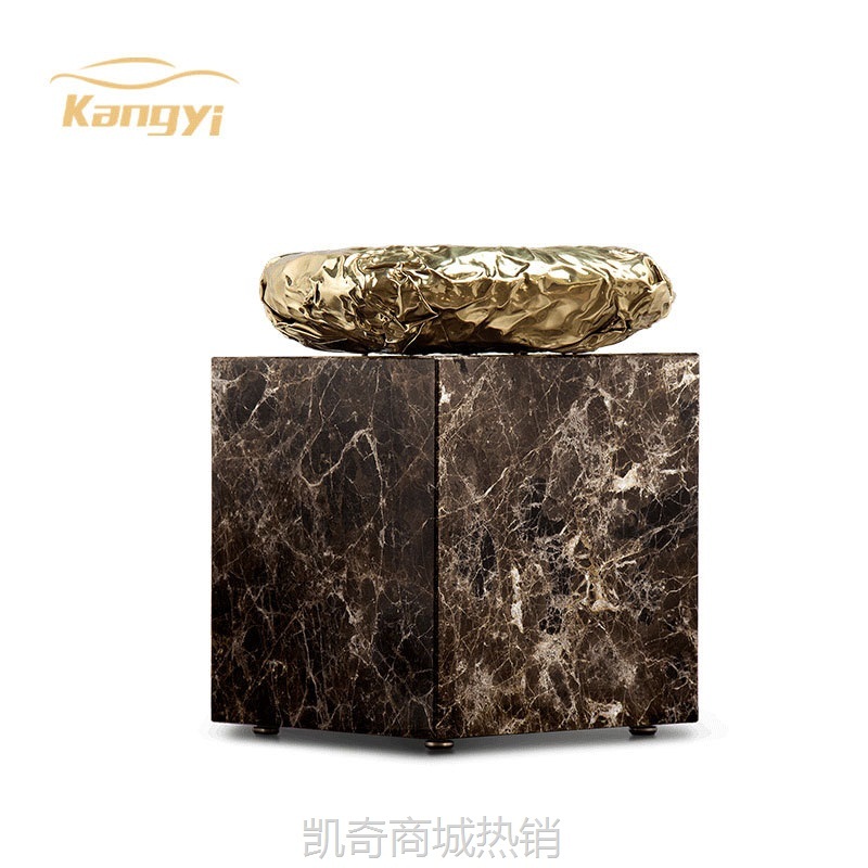 北欧风镀金大理石客厅茶桌阳台小桌子创意沙发边几小茶几咖啡桌子