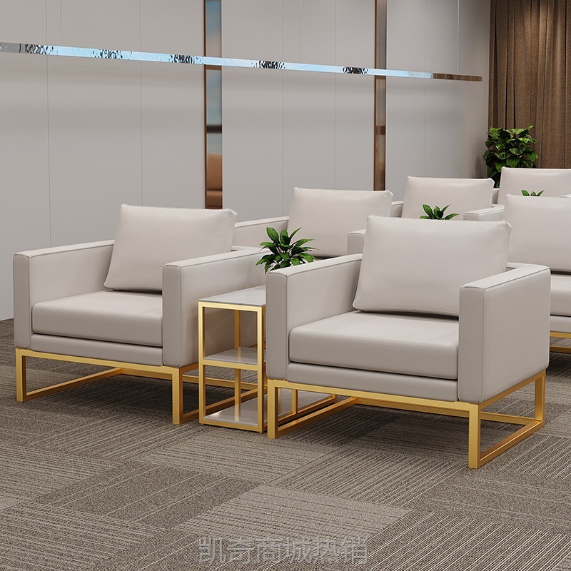 T贵宾接待室沙发商务会议办公沙发大会堂政府会客区单人位茶几组