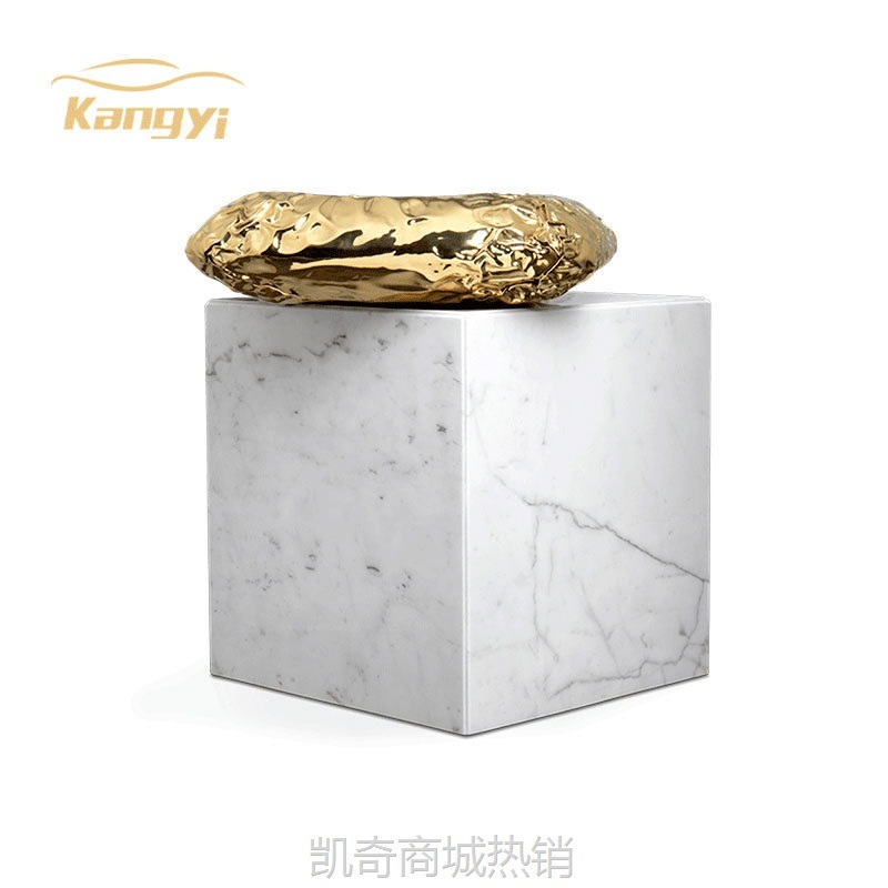 北欧风镀金大理石客厅茶桌阳台小桌子创意沙发边几小茶几咖啡桌子
