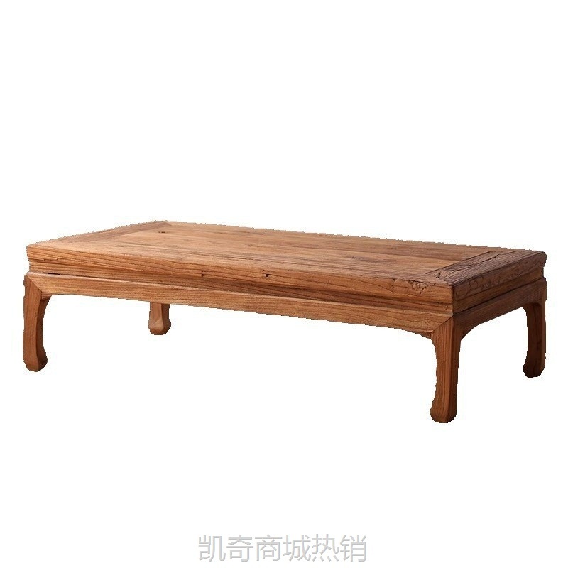 老榆木茶桌榻榻米茶几飘窗阳台客厅中式矮桌复古禅意全实木茶桌
