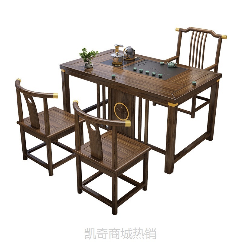 实木茶桌椅组合新中式客厅家用阳台小茶台全套禅意泡茶桌茶台套装