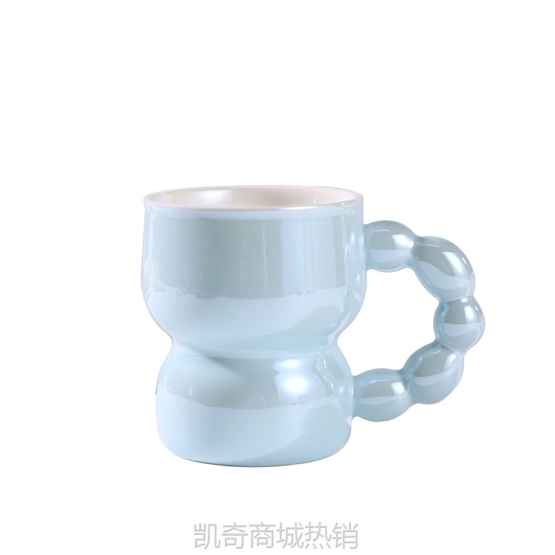 高颜值北欧轻奢马克杯小众少女心糖葫芦把手咖啡杯网红ins风茶具