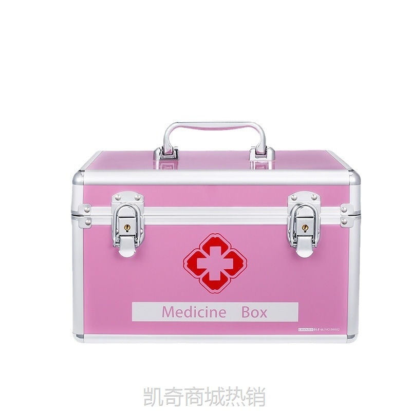 铝合金医药箱家用带锁医疗出诊医疗应急箱家庭急救箱便民薬箱多层