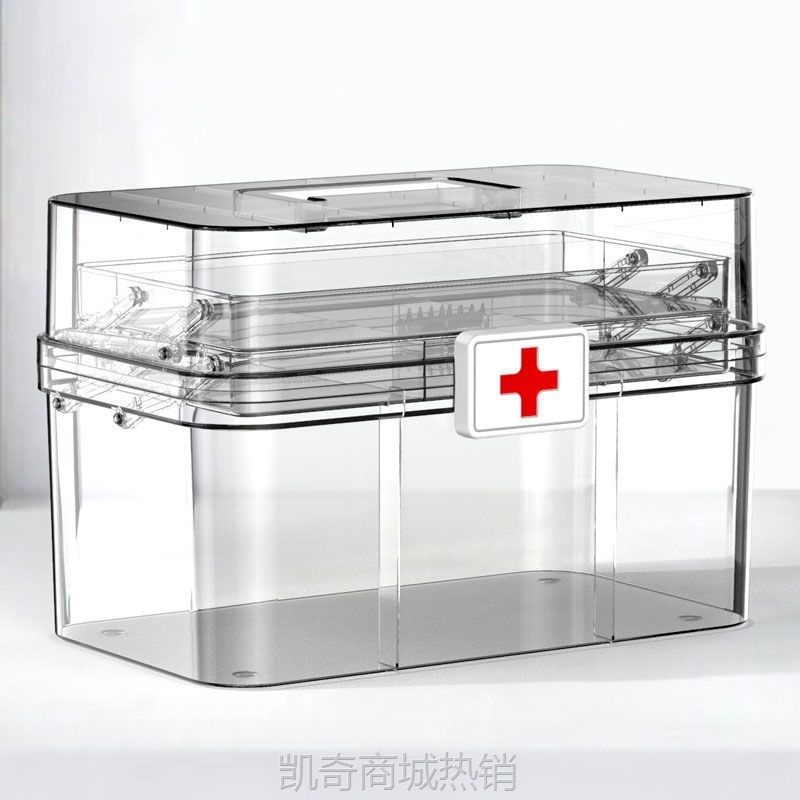 药箱收纳盒家用多功能家庭便携多层大容量双层医药箱收纳厂家