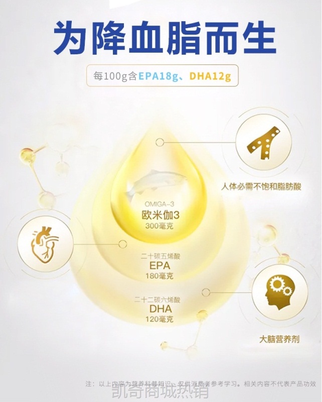 白云山星群深海鱼油软胶囊 调节血脂蓝帽保健品100粒/瓶