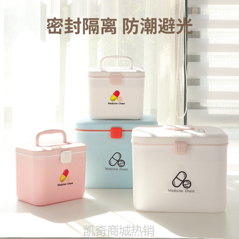 家用医药箱大容量药箱子收纳盒家庭医疗箱便携药盒应急箱厂家批发