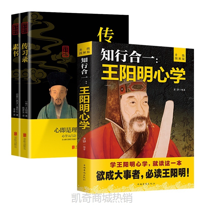 知行合一王阳明心学素书传习录全套3册心理学智慧书籍正版